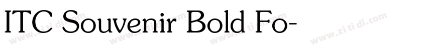ITC Souvenir Bold Fo字体转换